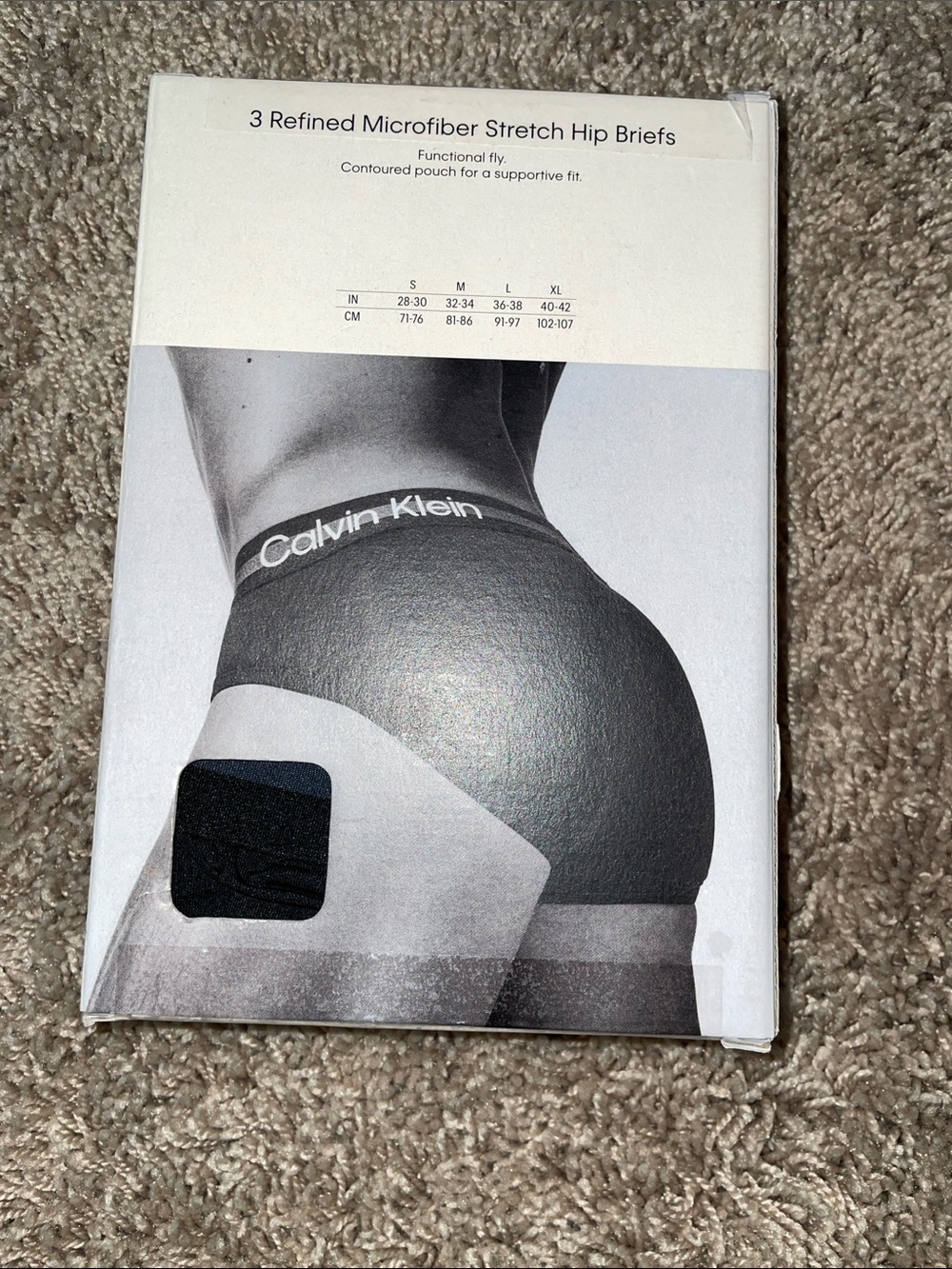 NWT 3 pack Calvin Klein Men's Refined Microfiber Stretch Hip Briefs size large - Picture 2 of 2